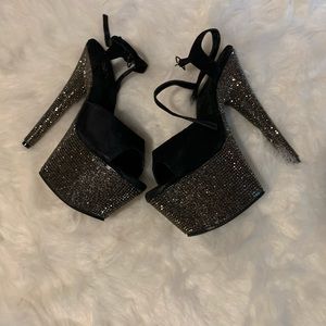 Used rhinestone pleaser heels